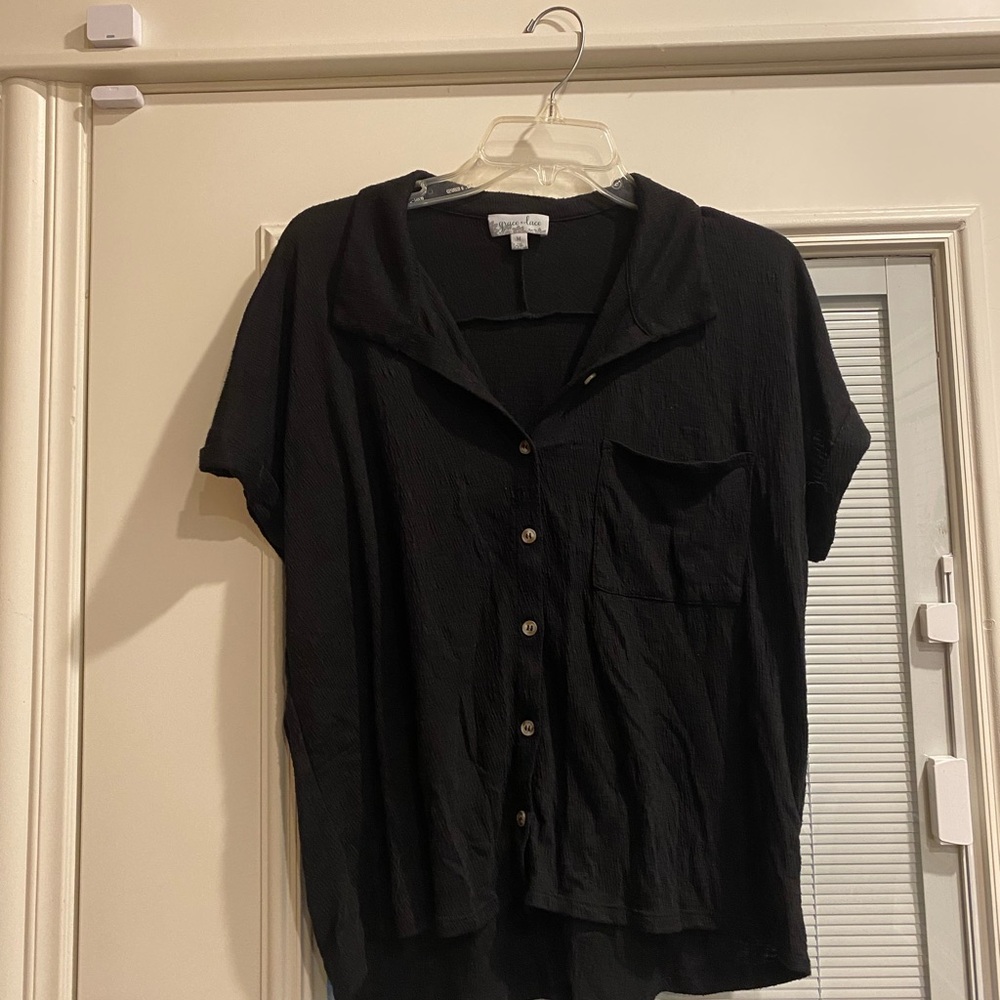 Grace & Lace Black Blouse